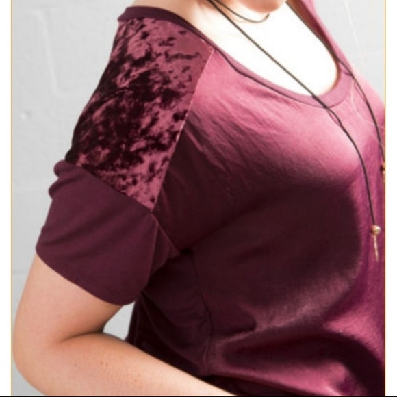 SELF ESTEEM mixed media velvet top & choker necklace - Picture 2 of 8